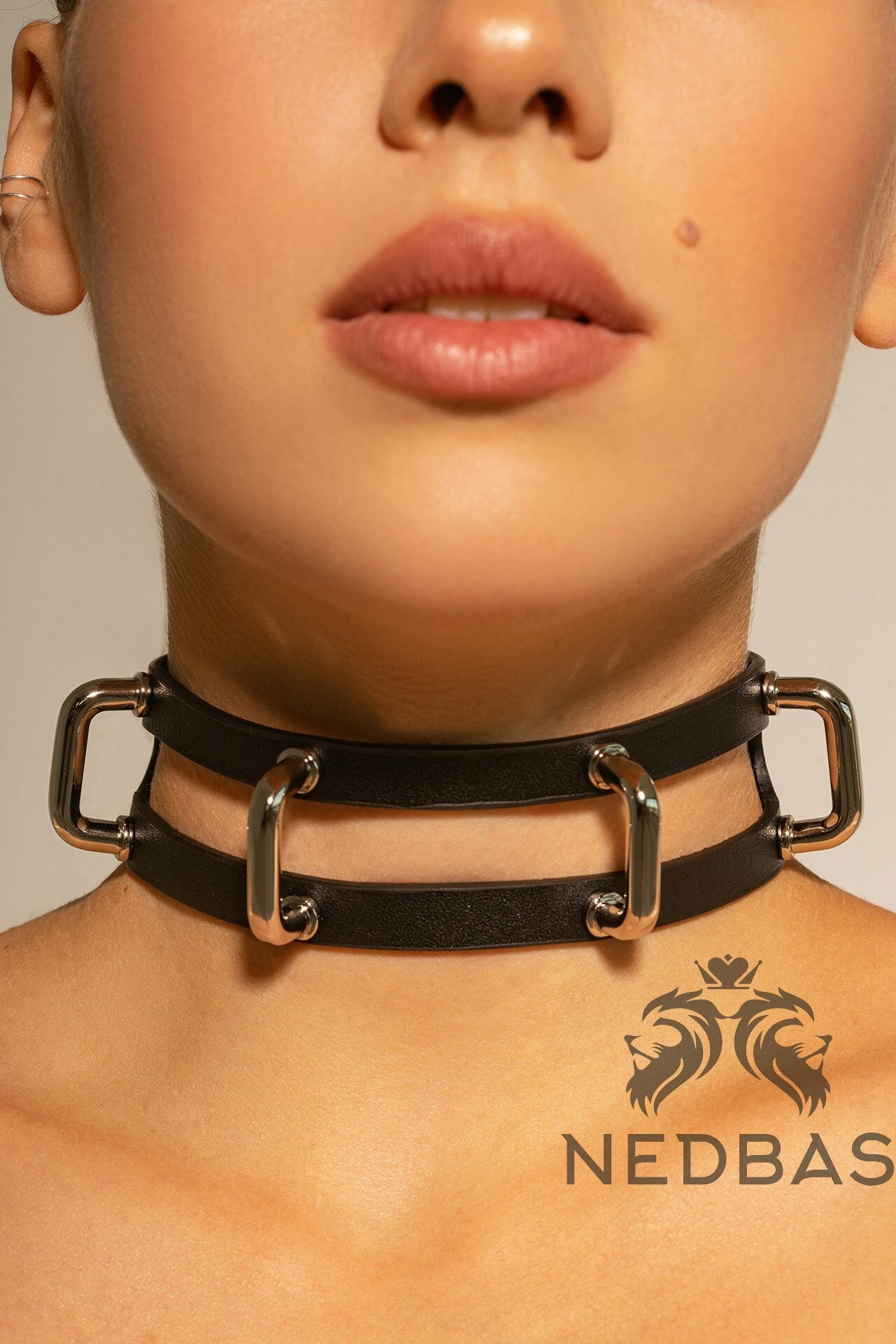 Collier BDSM en cuir pour adulte, ceinture réglable verrouillable