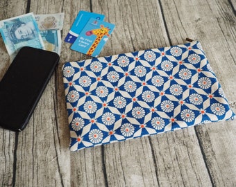 Japanese Fabric Zipper Pouch: Coin Purse, Cardholder, Pencil Case