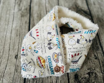 Handmade Cartoon Tale Print Fleece Scarf Neck Warmer, personalised gift with Name Embroidery