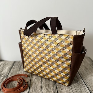 Japanese Vintage Wave Shoulder Bag: Handmade Crossbody Handbag