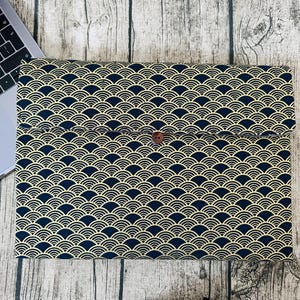 Sac pour ordinateur portable japonais fait main : housse rembourrée pour tablette, étui pour Kindle