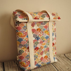 Japanese Vintage Rabbit Convertible Backpack and Tote Bag, duel use with Compartments and Adjustable Strap