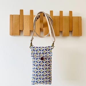 Japanese Vintage Fabric Phone Crossbody Bag with Adjustable Strap image 12