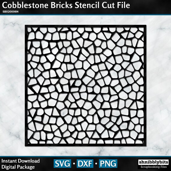 Cobblestone Bricks Stencil Cut File Digital Download Cut | Etsy
