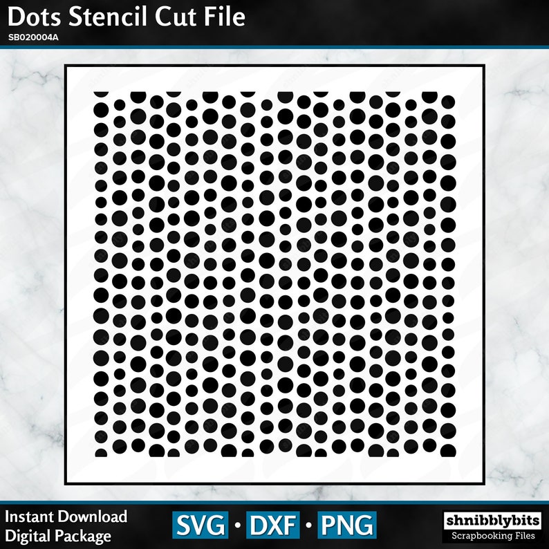 DXF Digital download cut file in SVG and PNG formats Dots Stencil Cut File