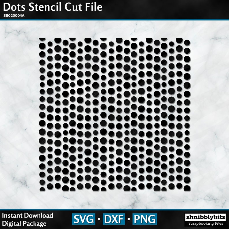 DXF Digital download cut file in SVG and PNG formats Dots Stencil Cut File