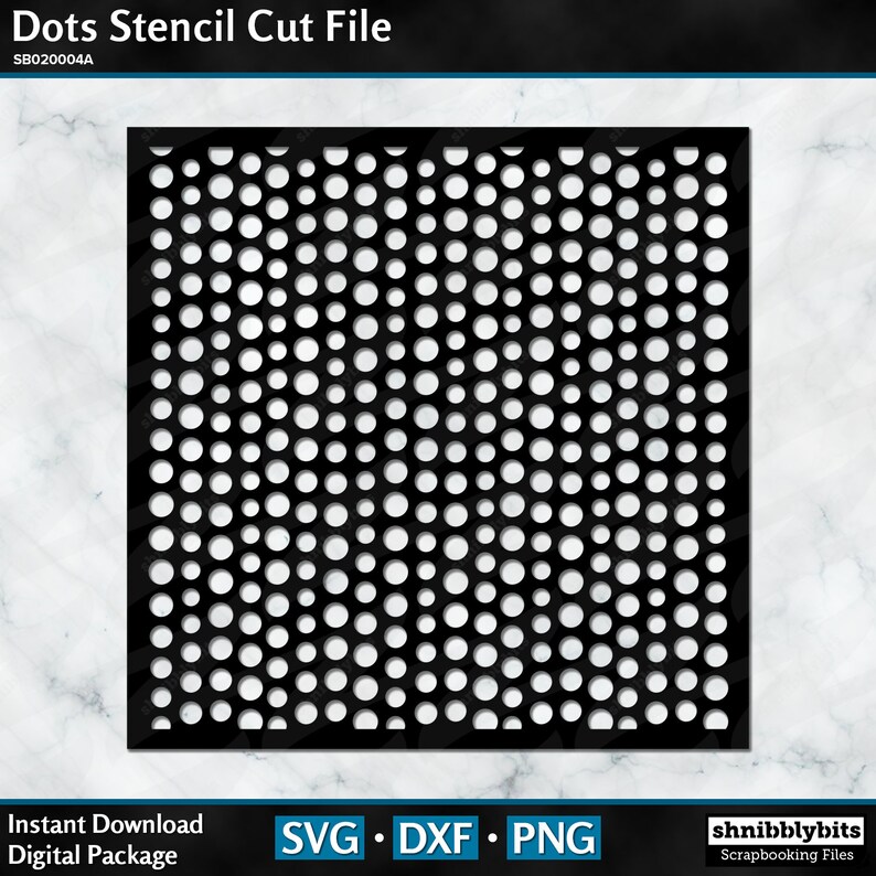 DXF Digital download cut file in SVG and PNG formats Dots Stencil Cut File
