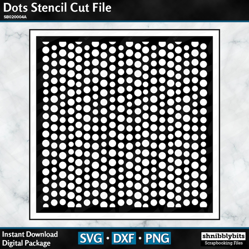 DXF Digital download cut file in SVG and PNG formats Dots Stencil Cut File
