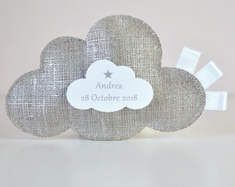 set of 20 chocolate favors for baptism theme silver cloud