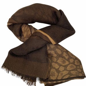 Peruvian Baby Alpaca and Silk Animal Print Shawl