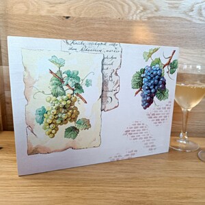 Decoupage Wooden Wall Decor, Wooden Wall Panel, Wine and Grapes Motif, Wooden wall Hanging, Rustic Home Decor, Housewarming Gift