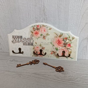Wooden Wall Key Holder, Family Key Organizer, Wooden Key Hanger, Wall Key Rack, Housewarming gift, Rustic Home Decor, Wooden Wall Hanger