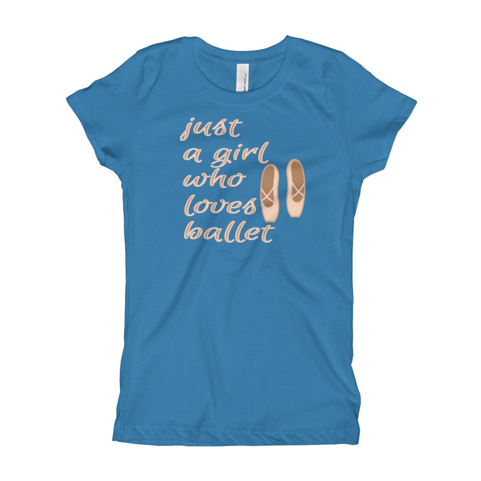 just a girl who loves ballet dancer gift ballet shoes ballerina nutcracker girl's t-shirt