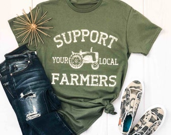 Feminism The Future is Female Farmer Shirt Country Tee Support Female Farmers l Farm Tank Eat Locally Farmers Market Tee l Gift