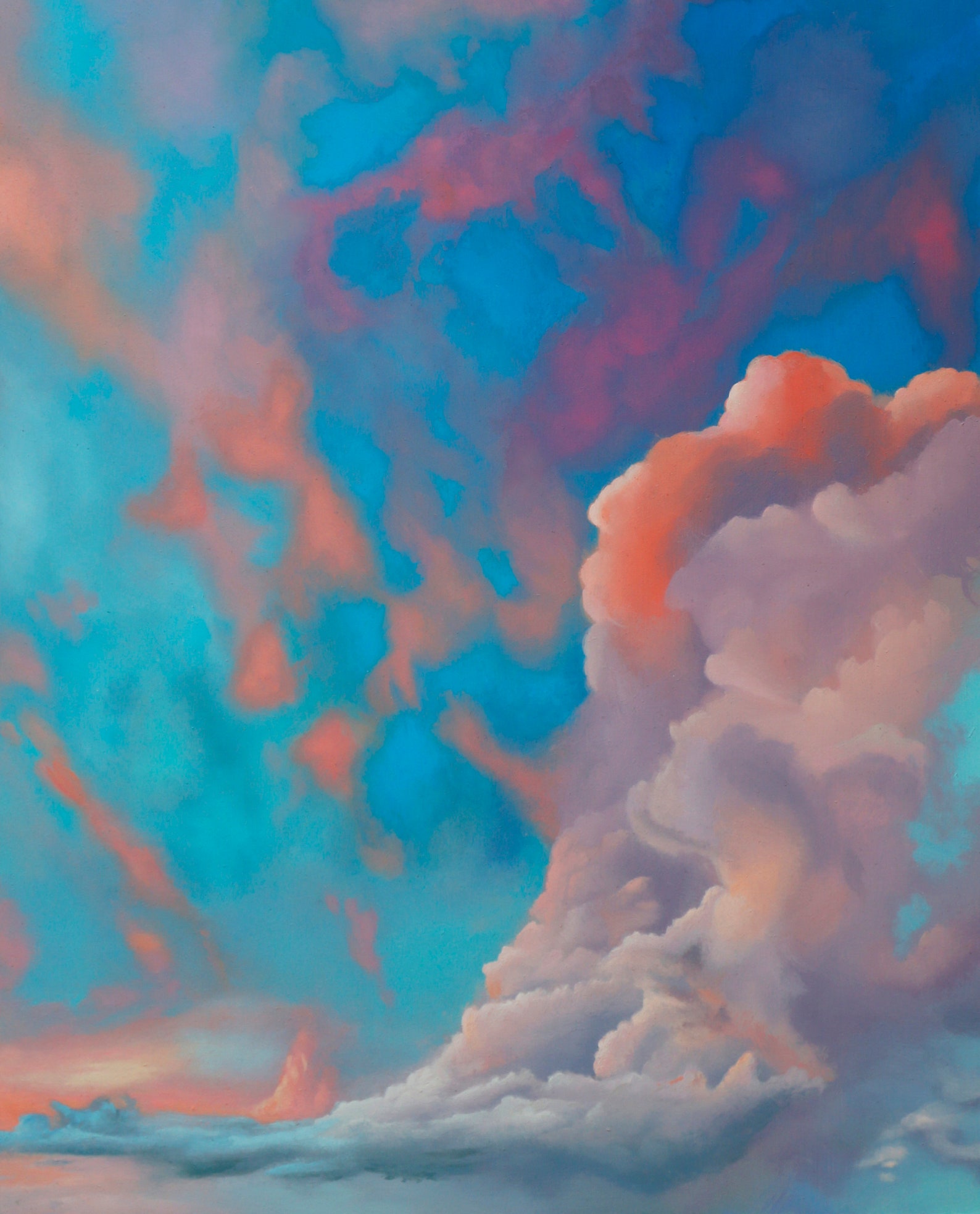 Cotton Candy Clouds Cloud Art Pastel Abstract Art Etsy