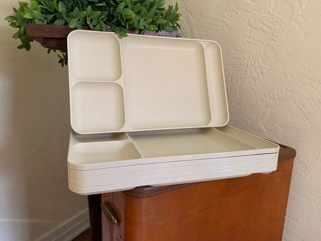 Pair Vintage Tupperware Divided Trays Etsy
