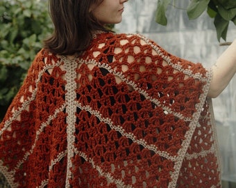 Crochet Ruana Pattern | Old Town Cape Cardigan (PDF Pattern)