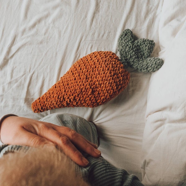 Carson the Carrot Amigurumi | Crochet Lovey | PATTERN | Crochet Vegetable  Stuffie | Handmade Children's Toy | Carrot Cuddle