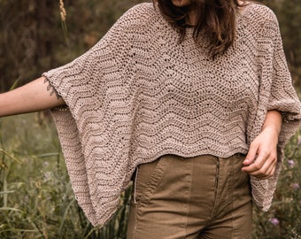 Desert Dunes Top | Crochet Pattern | Digital PDF | Boxy Crochet Tee