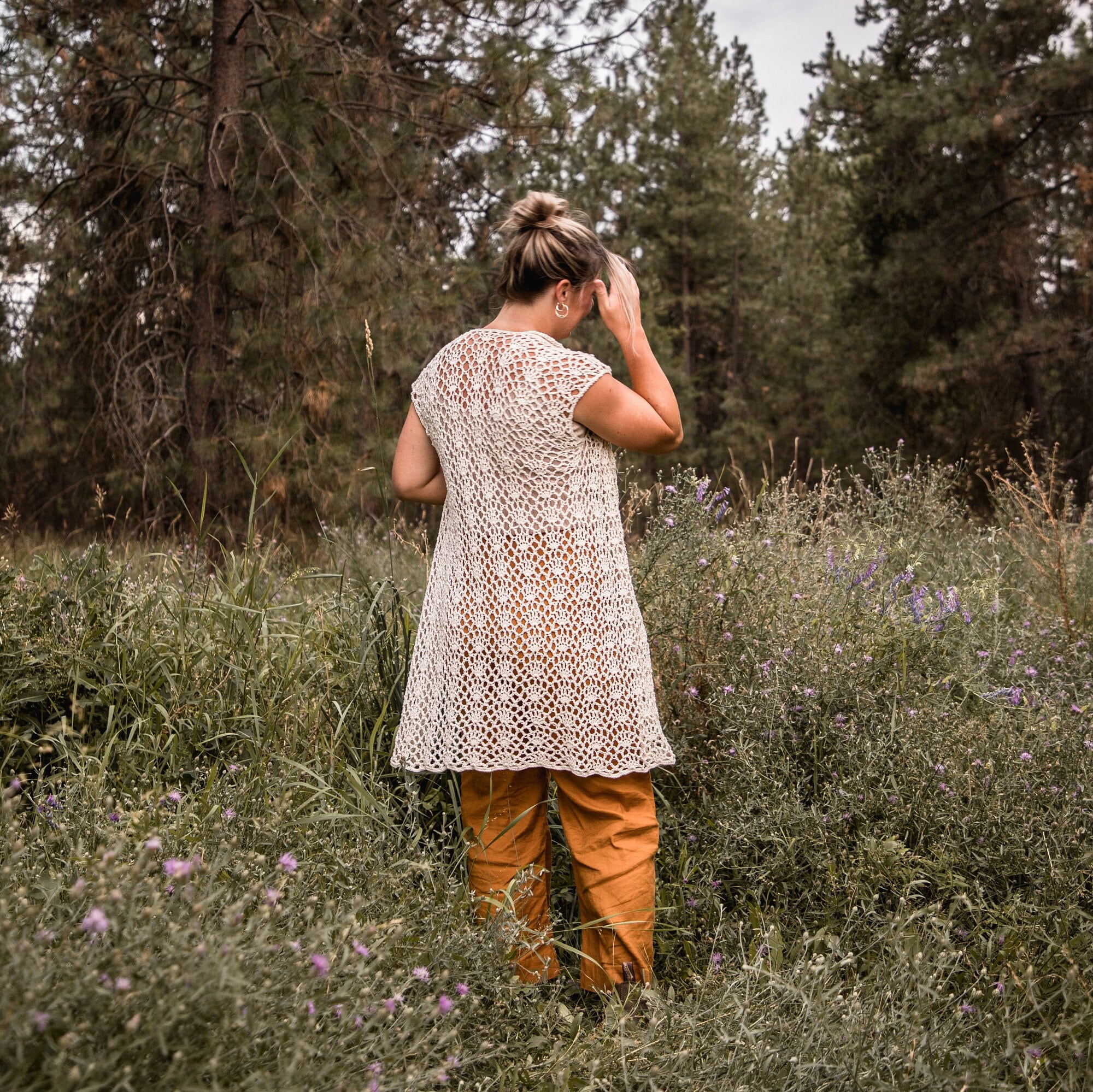 Carnation Lace Cardigan Crochet Pattern | Intermediate Level (PDF