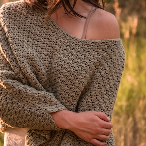 Heritage Lounging Sweater | Crochet Pattern | Wide Sleeved Sweater | Batwing Sleeve | Doleman Style | Bell Sleeves | Fashion Top | Beginner