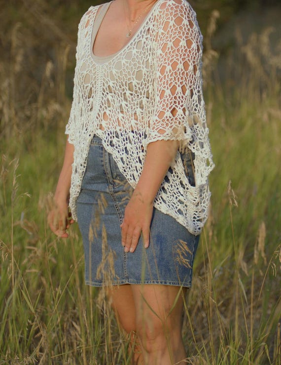 Annabelle Lace Top Crochet Pattern | Lotus Stitch, Bamboo Yarn