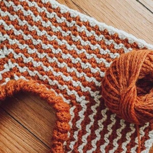 Prescott Pullover Crochet Pattern PDF Striped Sweater Raglan Top Down Easy Beginner Crochet Sweater Crochet Ribbed Sweater image 9