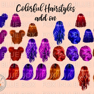 Vol. 1 - HAIRSTYLES for GIRLS Custom Hairstyles Best Friends Clipart Best Friends Jackets BFF Clipart Soul Sisters Clipart Friends Clipart