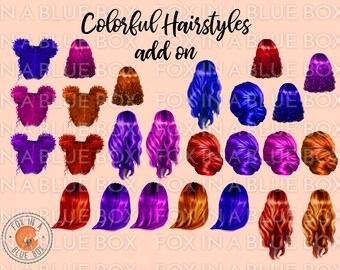 Vol. 1 - HAIRSTYLES for GIRLS Custom Hairstyles Best Friends Clipart Best Friends Jackets BFF Clipart Soul Sisters Clipart Friends Clipart