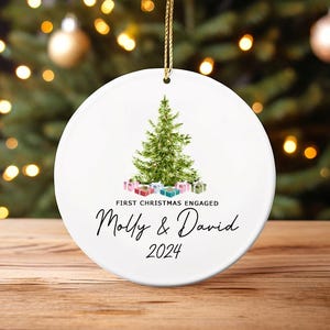 First Christmas Engaged Ornament Engaged Christmas Ornament Engaged Ornament Personalized Engaged Ornament 2024 Ornament Engaged 2024