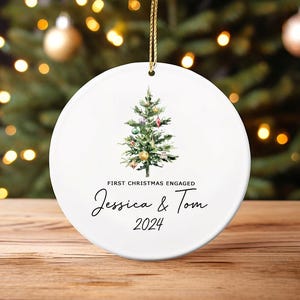 First Christmas Engaged Ornament Engaged 1st Christmas Ornament Engaged Ornament Personalized Engaged Ornament 2024 Ornament Engaged 2024