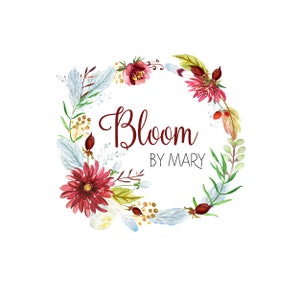 Premade Watercolor Logo Cake logo Cooking logo Artisan Cakes Logo Watercolor Cake  Boho Logo Floral Logo Bakery logo  Watercolor Mixer Logo