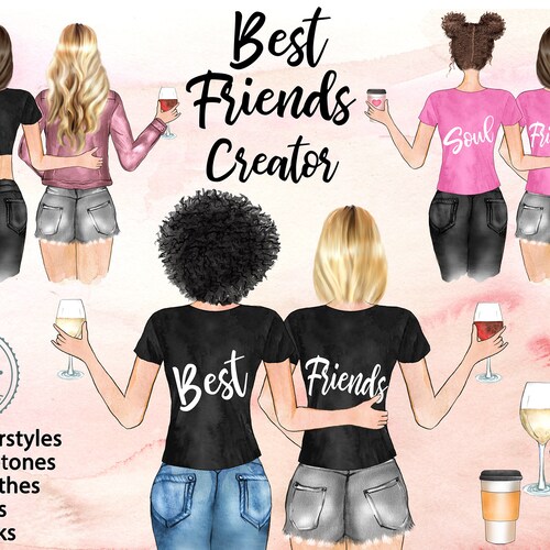 Best Friends CREATOR Clipart Best Friends Jackets BFF Clipart Etsy