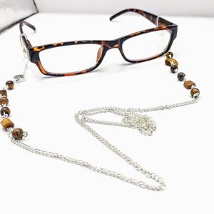 Tigerauge Brillenkette: Kristall Edelstein Brillenband