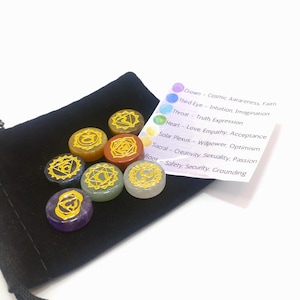 Chakra Meditation Crystals, 7 Chakra Metaphysical Crystals, Healing Gifts, Chakra Stones
