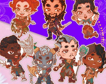 May include: A set of ten colorful cartoon character stickers featuring a variety of characters with different skin tones, hair colors, and clothing styles. The stickers are perfect for adding a touch of whimsy to laptops, water bottles, journals, and more.