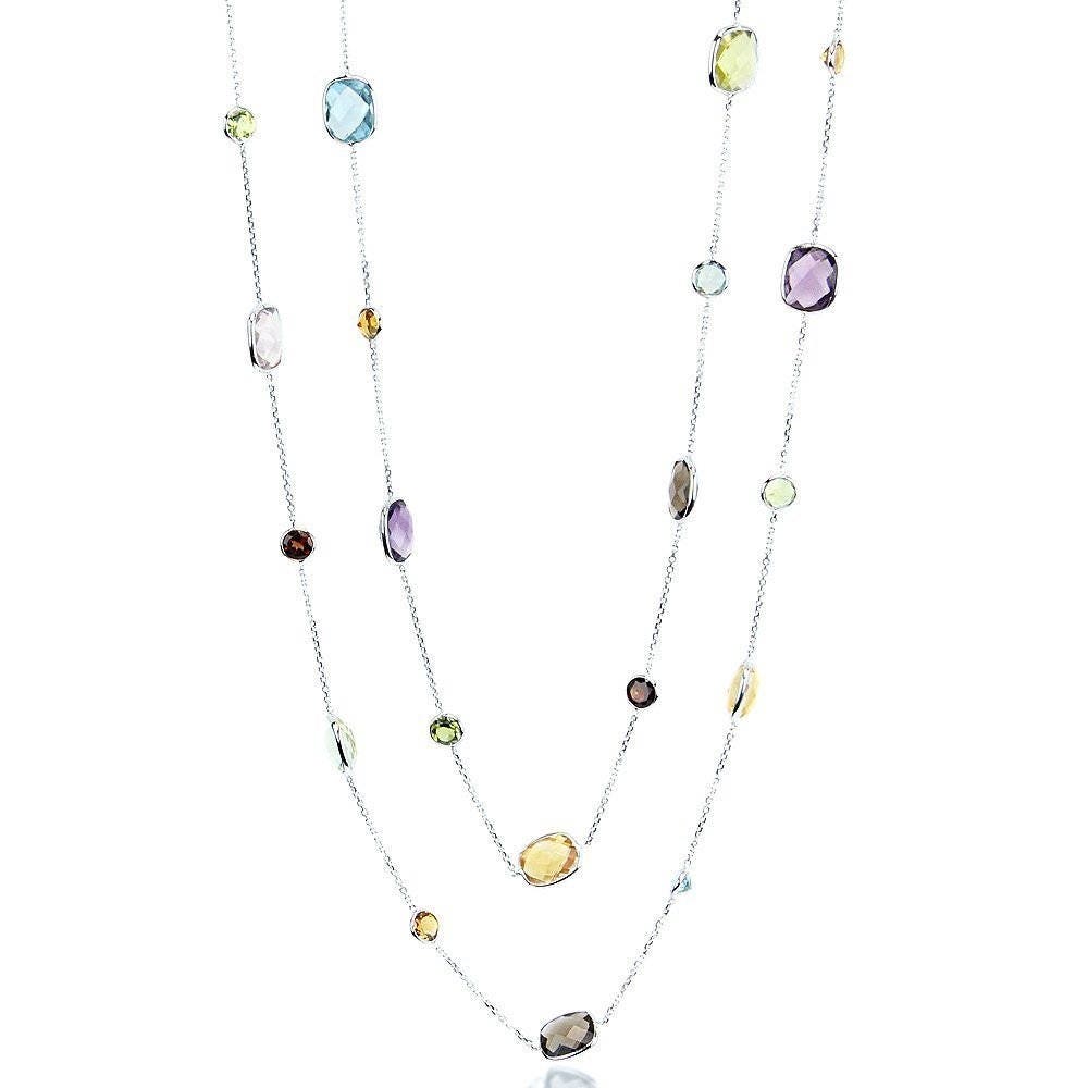 White gold station necklace deals
