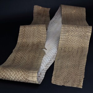 Metallic Cobra Nubuck Asian Snake Skin Hide Leather Snakeskin Craft Supply 2 Colors image 3