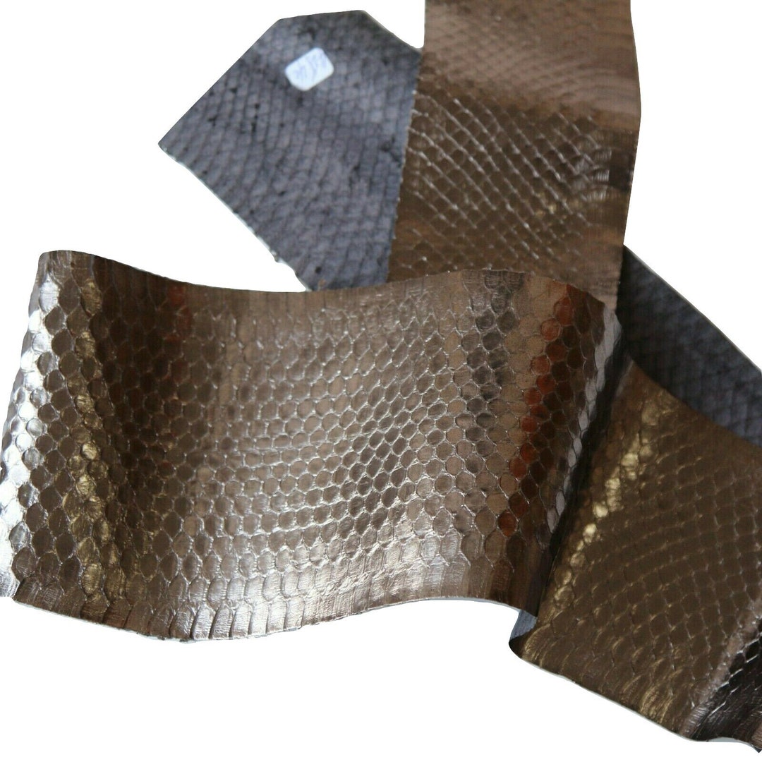 Authentic Xenopeltis Snake Skin SNAKESKIN HIDE Gunmetal Etsy