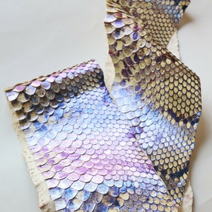 Pearlized Asia Aged Python Snake Skin Hide Leather Snakeskin - Etsy