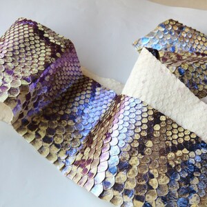 Pearlized Asia Aged Python Snake Skin Hide Leather Snakeskin - Etsy