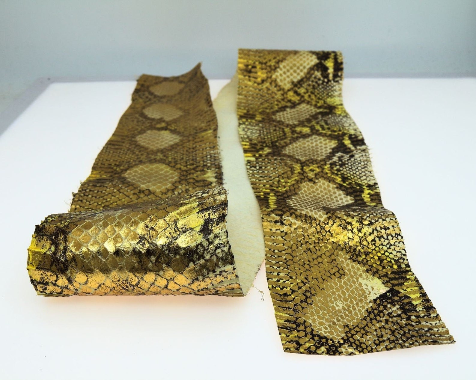 Brushed Snake Leather Genuine Elaphe Carinata Snakeskin Etsy