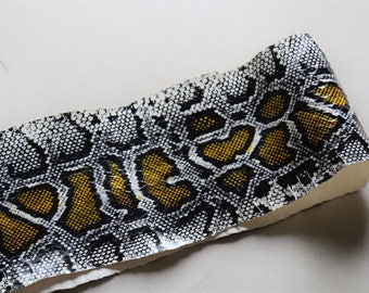 Sunshine yellow snake skin print