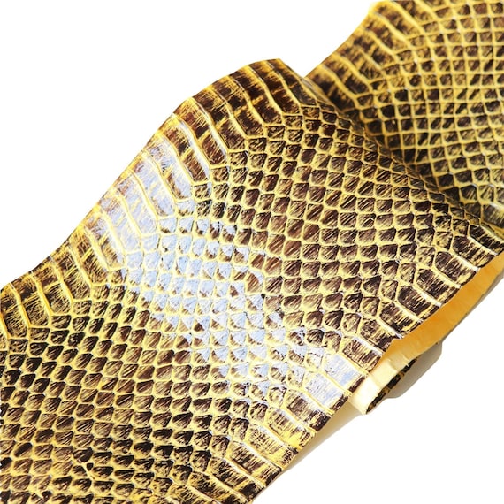 Patent Brushed Snake Skin Hide Leather Snakeskin Craft Supply | Etsy