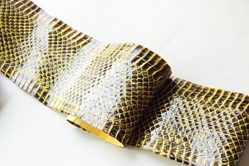 Patent Brushed Snake Skin Hide Leather Snakeskin Craft Supply | Etsy