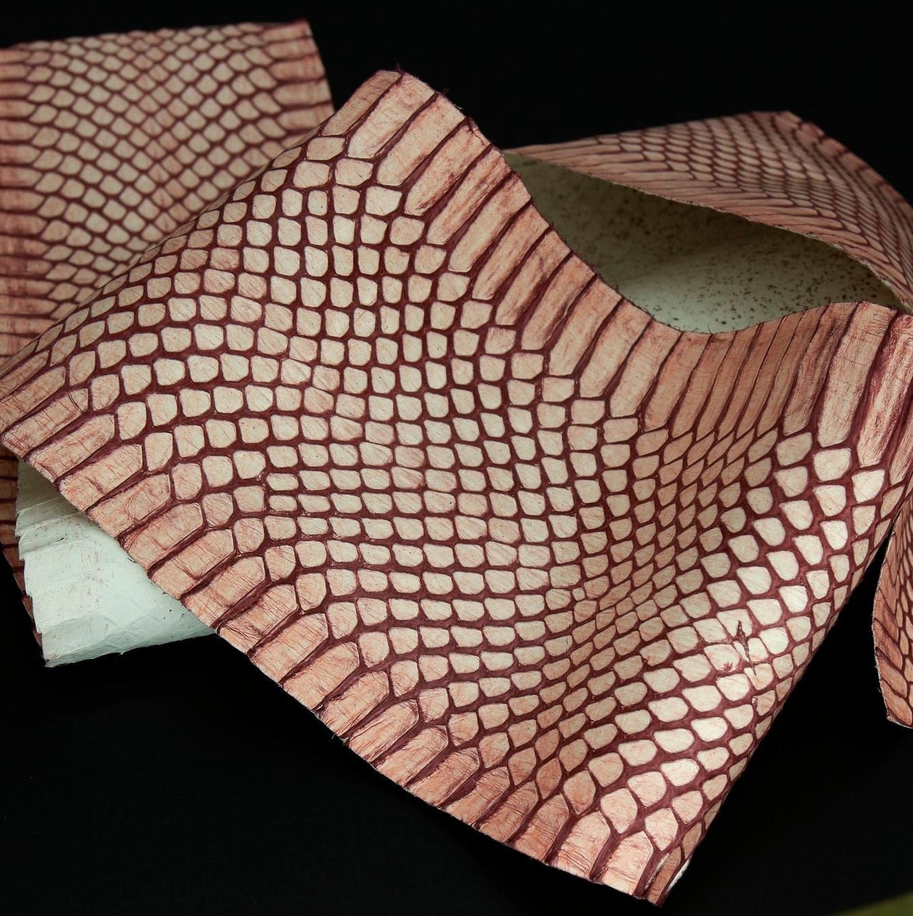 Stonewashed Real Snake Leather Skin Hide Leather Snakeskin Etsy