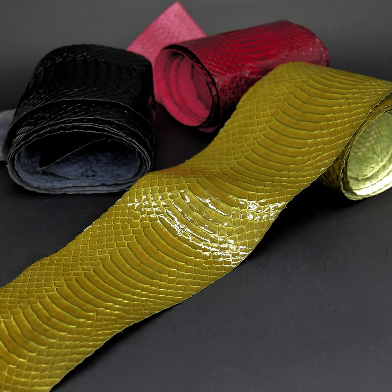 Patent Snake Skin Elaphe Snakeskin Hide Leather Craft Supply Etsy