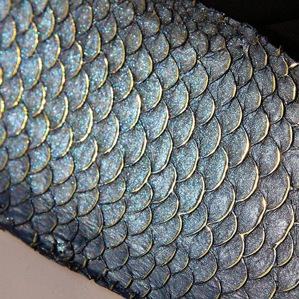 Genuine Sparkling Glitter Tilapia Fish Leather Skin