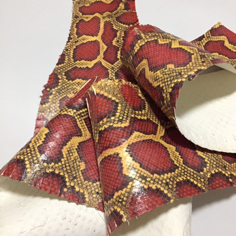 Authentic Snake Skin Robust Hide Leather Snakeskin Redstone Etsy