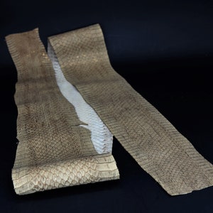 Metallic Cobra Nubuck Asian Snake Skin Hide Leather Snakeskin Craft Supply 2 Colors image 4